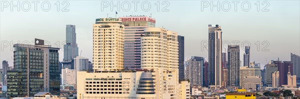 Panorama from Golden Mount, skyline of Bangkok, Thailand, Asia