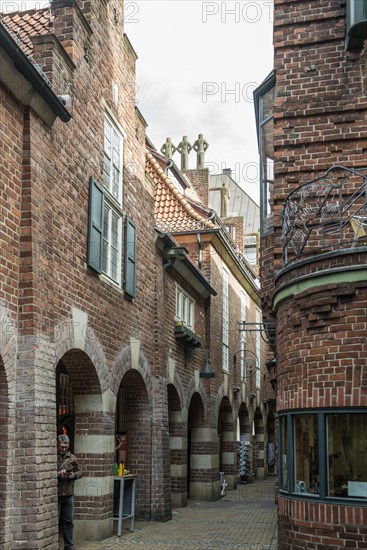 Boettcherstrasse, Old Town, Hanseatic City of Bremen, Germany, Europe