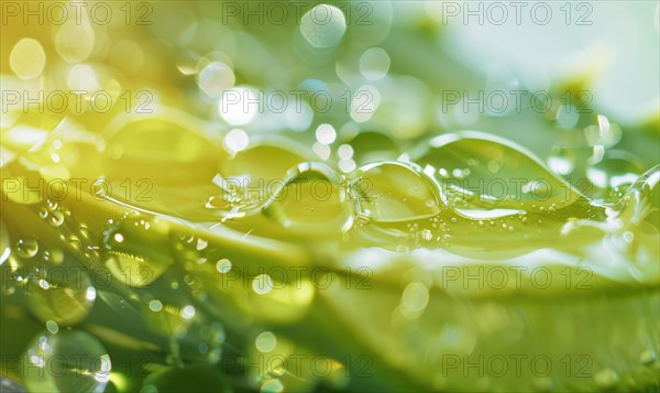 Close-up of aloe vera gel being extracted and blended with botanical oils and essences AI generated