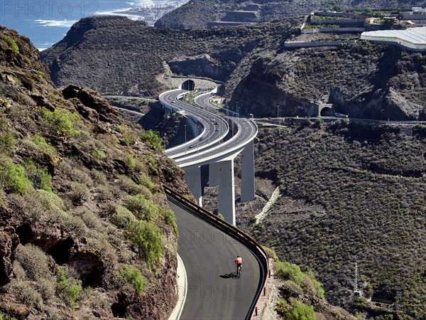 Motorway bridge at Punta Silva, Gran Canaria, Spain, Europe