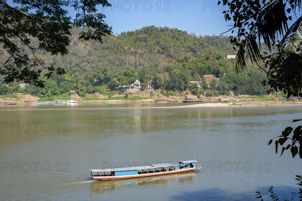 View over the Mekong at Luang Prabang, Luang Prabang province, Laos, Asia