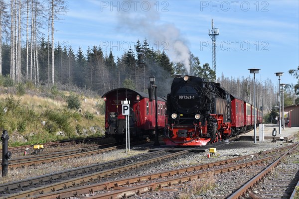 The Harz Narrow Gauge Railway, Brocken Railway, Selketal Railway in the Harz Mountains, Saxony-Anhalt, Germany, Europe