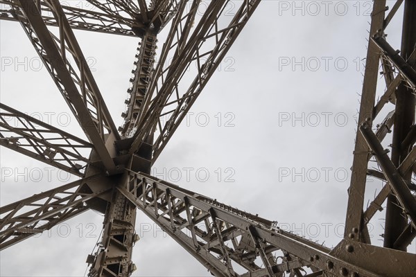 Eiffel Tower, close-up, Paris, Ile-de-France, France, Europe