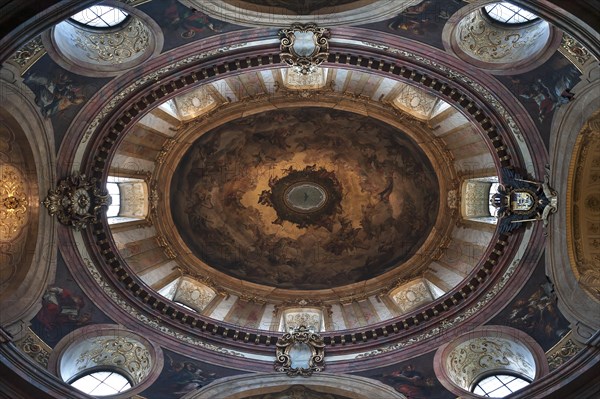 Domed vault of the Rectorate Church of St Peter, completed in 1733, Vienna, Austria, Europe