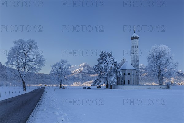 Pilgrimage church of St Coloman near Schwangau, Allgaeu, Swabia, Bavaria, Germany, Schwangau, Ostallgaeu, Bavaria, Germany, Europe