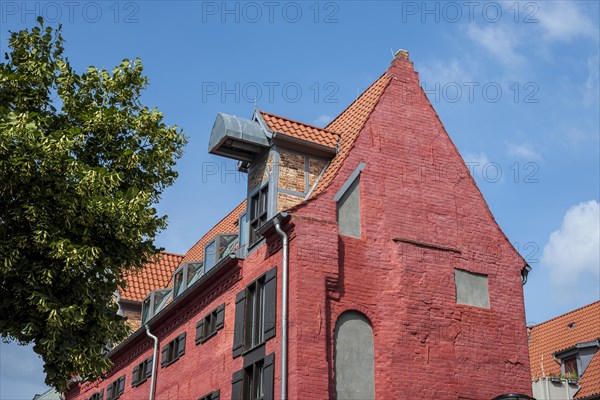 Structures of Hanseatic architecture in the historic city centre of Rostock, Mecklenburg-Vorpommern, Germany, Europe