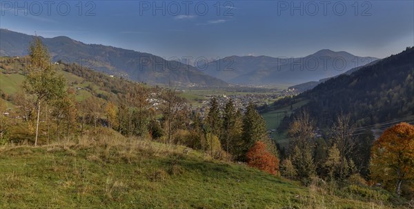 Landscape panorama in the Pinzgau