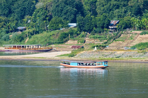 View over the Mekong at Luang Prabang, Luang Prabang province, Laos, Asia