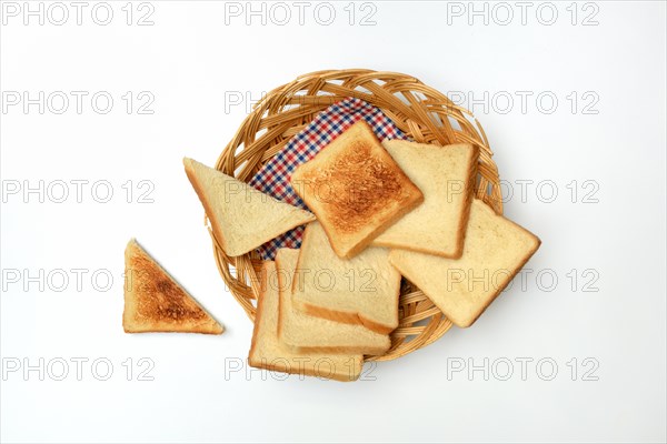 Slices of toast in baskets, toast