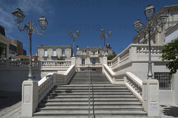 Staircase to the Place de la Resistance, Les Sables-d'Olonne, Vandee, France, Europe