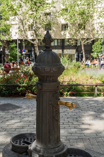 Drinking water fountain in Barcelona, Spain, Europe