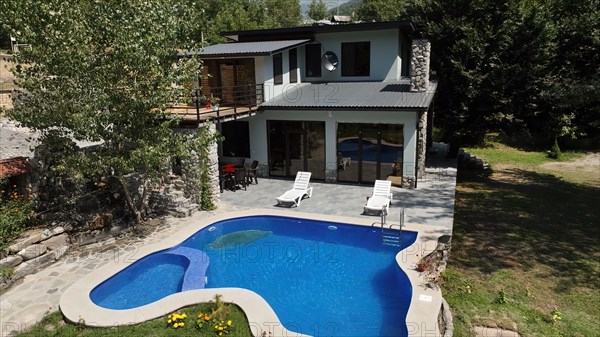 Luxury villa with swimming pool in the mountains. Nobody inside