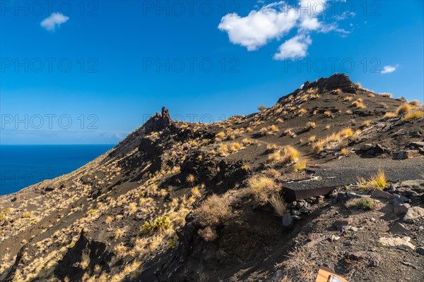 Rock formation on the coast of Agaete, Roque Guayedra, Gran Canaria