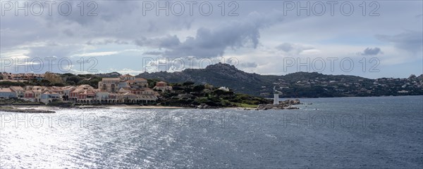 Lighthouse, Archipelago La Maddalena, panoramic view, near Palau, Parco Nazionale dell'Arcipelago di la Maddalena, Gallura, Sardinia, Italy, Europe