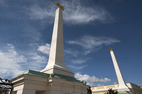 Columns from the main entrance of Schoenbrunn Palace, Vienna, Austria, Europe