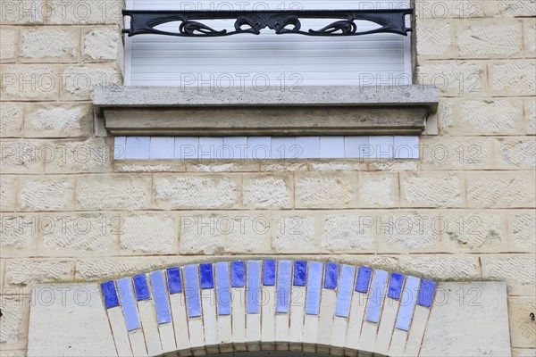 Window railings and balconies on residential buildings designed by Hector Guimard in the Art Nouveau style and produced in the municipal metal foundry Fonderies de Saint-Dizier, Saint-Dizier, Haute-Marne department, Grand Est region, France, Europe