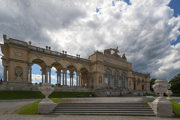 Gloriette, built in 1775, today a restaurant and cafe, Schoenbrunn Palace Park, Schoenbrunn, Vienna, Austria, Europe