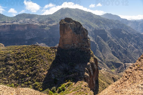 Beautiful Roque Palmes near Roque Nublo in Gran Canaria, Canary Islands