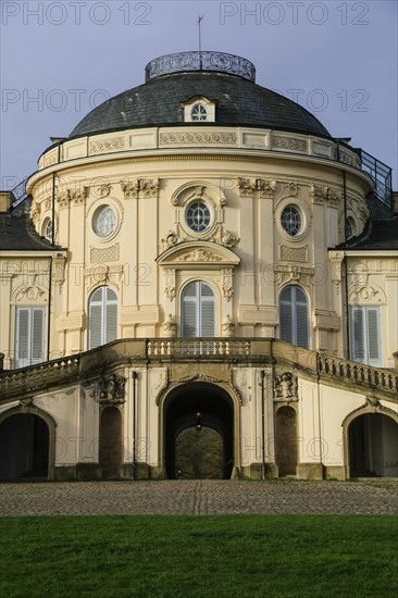 Rococo-style hunting and pleasure palace Schloss Solitude, built by Duke Carl Eugen von Wuerttemberg, Stuttgart, Baden-Wuerttemberg, Germany, Europe