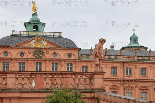 Court of honour baroque three-winged complex Rastatt Palace, former residence of the Margraves of Baden-Baden, Rastatt, Baden-Wuerttemberg, Germany, Europe