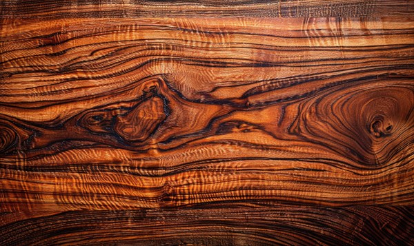 Background made of exotic tigerwood veneer AI generated