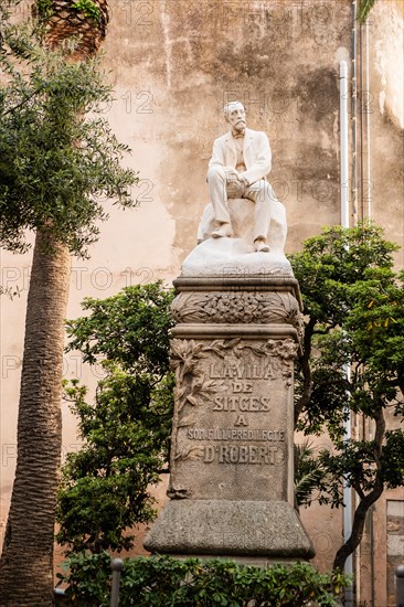 Monument in Sitges, Spain, Europe