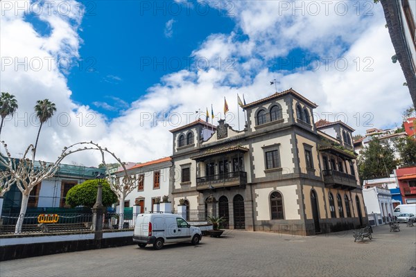 Beautiful town hall in the municipality of Teror. Gran Canaria, Spain, Europe