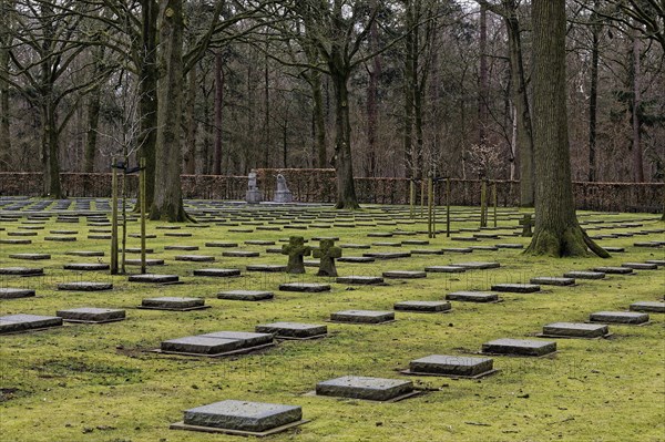 Military cemetery in memory of the fallen soldiers of World War 1, Vladslo, Belgium, Europe