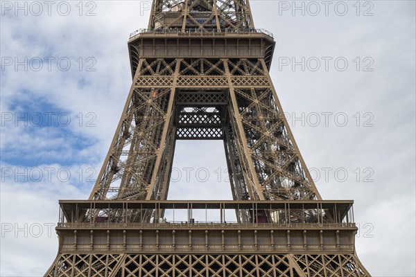 Eiffel Tower, close-up, Paris, Ile-de-France, France, Europe