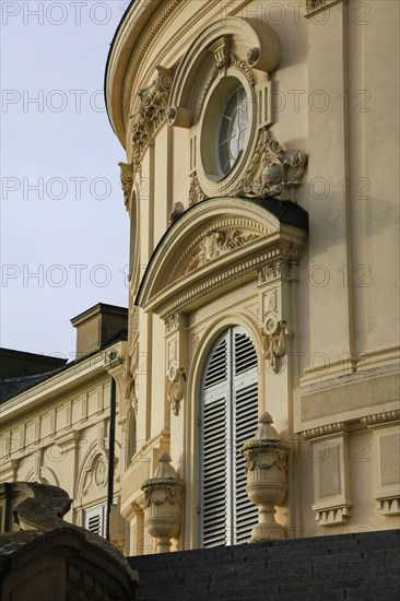 Rococo-style hunting and pleasure palace Schloss Solitude, built by Duke Carl Eugen von Wuerttemberg, Stuttgart, Baden-Wuerttemberg, Germany, Europe