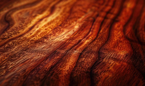 Background made of exotic tigerwood veneer AI generated