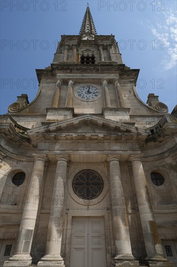 Cathedral Notre Dame de l'Assomption, the tower dates from the 19th century, Lucon, Vendee, France, Europe