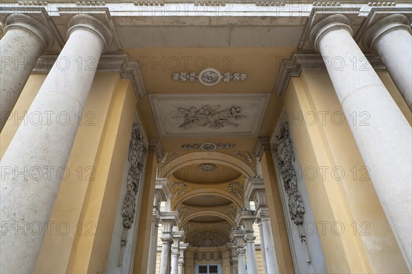 Arcade of the Gloriette, built in 1775, Schoenbrunn Palace Park, Schoenbrunn, Vienna, Austria, Europe