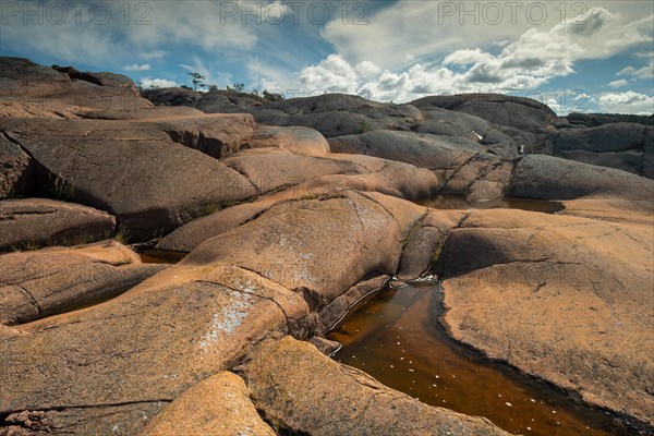 Red granite, rocky coast, Havsvidden, Geta, Aland, Aland Islands, Finland, Europe