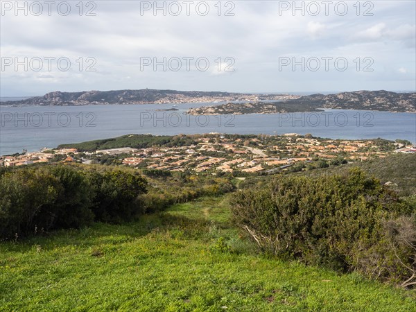 View of the coast near the town of Palau, Palau, Sardinia, Italy, Oceania