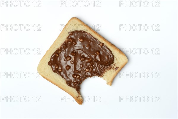 Hazelnut cream on toast, toast