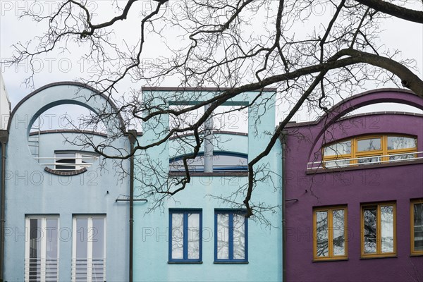 Modern terraced houses, Schnoorviertel, Schnoor, Old Town, Hanseatic City of Bremen, Germany, Europe