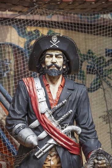 Pirate, decoration, figure at the Bremen Easter Fair, Buergerweide, Bremen, Germany, Europe