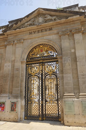 Entrance to the Calvet Museum, Avignon, Vaucluse, Provence-Alpes-Cote d'Azur, South of France, France, Europe