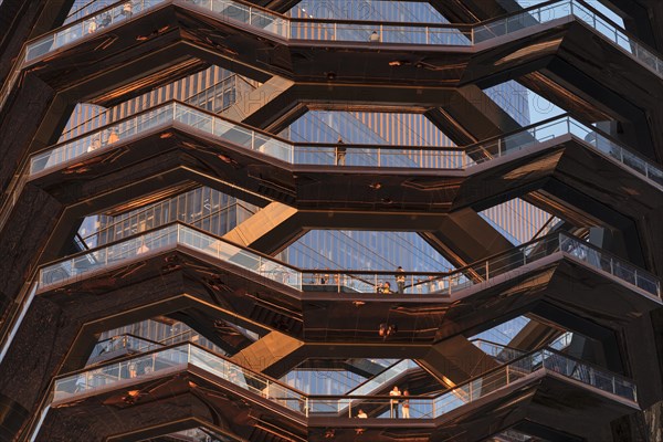 The Vessel, walk-in artwork by British designer Thomas Heatherwick, Hudson Yards, New York City, New York State, USA, New York City, New York, USA, North America