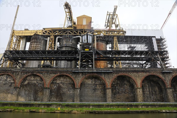 Solvay chemical plant for the production of bicarbonate and carbonate of soda or sodium carbonate, Dombasle-sur-Meurthe, Meurthe-et-Moselle department, Lorraine, Grand Est region, France, Europe