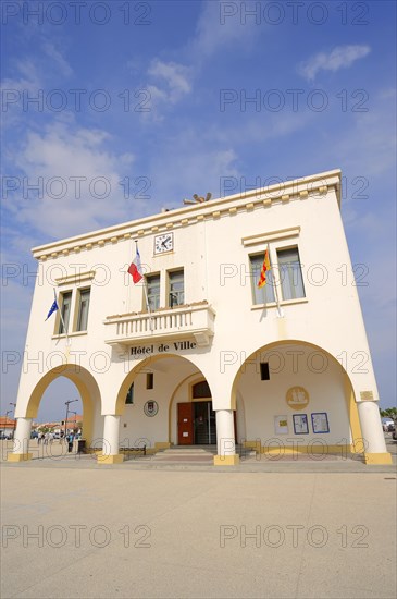 Town Hall, Les Saintes-Maries-de-la-Mer, Camargue, Bouches-du-Rhone, Provence-Alpes-Cote d'Azur, South of France, France, Europe