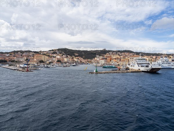 Maddalena harbour and town, Isola La Maddalena, Sardinia, Italy, Europe