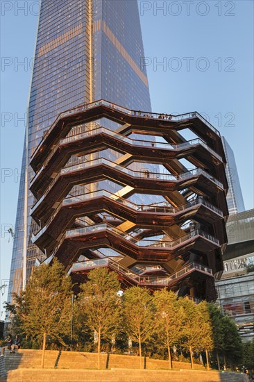 The Vessel, walk-in artwork by British designer Thomas Heatherwick, Hudson Yards, New York City, New York State, USA, New York City, New York, USA, North America