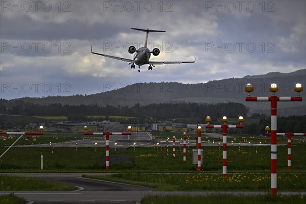 Aircraft Rega Swiss Air Ambulance Bombardier CL-600-2B16 Challenger 650, HB-JWA, Zurich Kloten, Switzerland, Europe