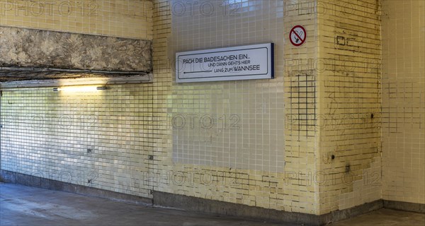 Nikolassee S-Bahn station, interior view, Berlin-Zehlendorf, Berlin, Germany, Europe