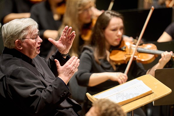 Farewell concert by Professor Mathias Breitschaft with the Rheinische Philharmonie State Orchestra in the Rhein-Mosel-HalleMusik-Institut Koblenz, Rhineland-Palatinate, Germany, Europe