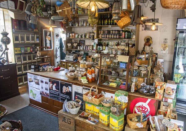 Small shop filled with many things in Svaneke on the island of Bornholm, Baltic Sea, Denmark, Scandinavia, Northern Europe, Europe