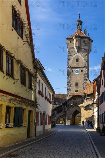Klingentorbastei, Klingenasse, Rothenburg ob der Tauber, Middle Franconia, Bavaria, Germany, Europe