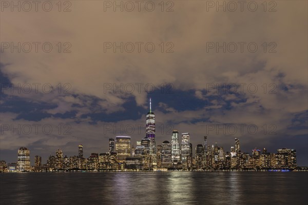 View from Jersey City to Lower Manhattan with One World Trade Centre, New York City, New York State, USA, New York City, New York State, USA, North America